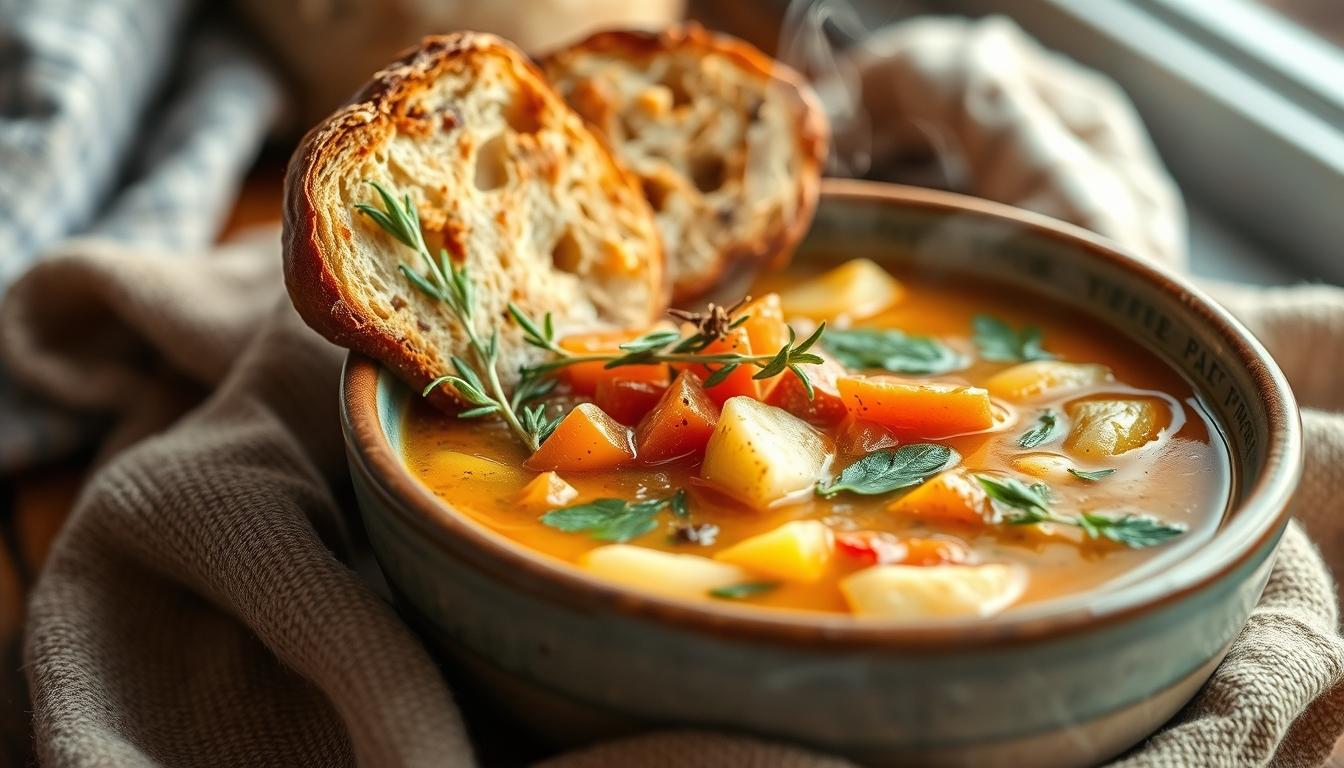 Comforting family dinner served at home