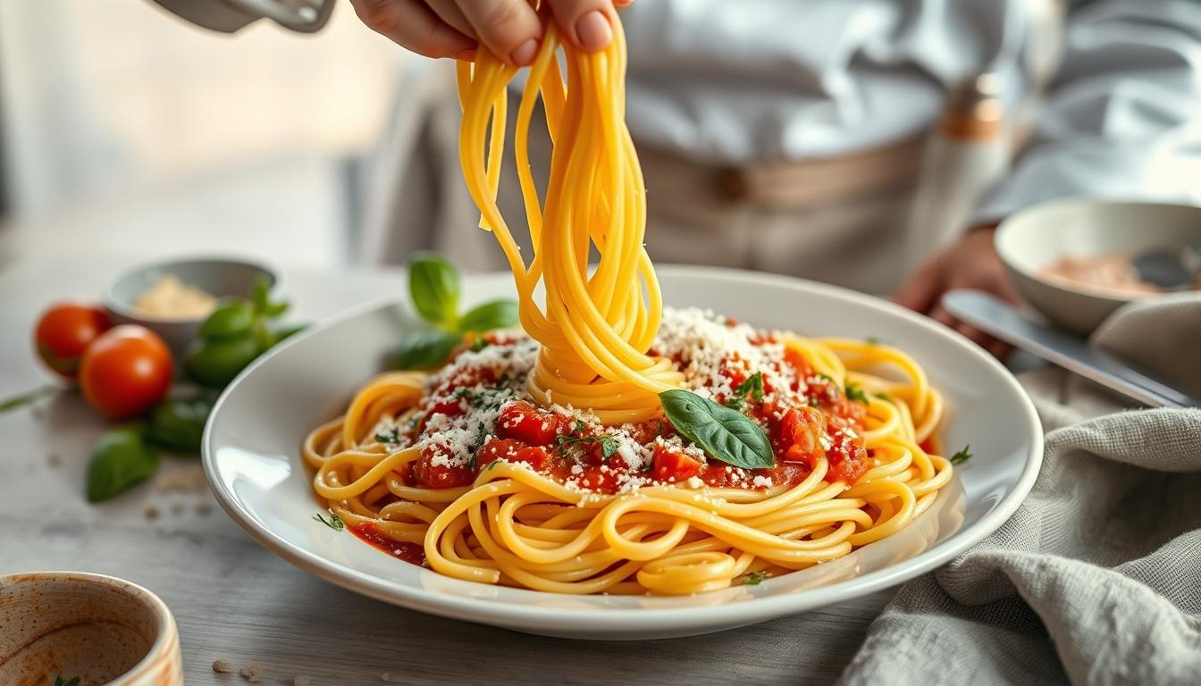 Ingredients prepared for a simple home dinner